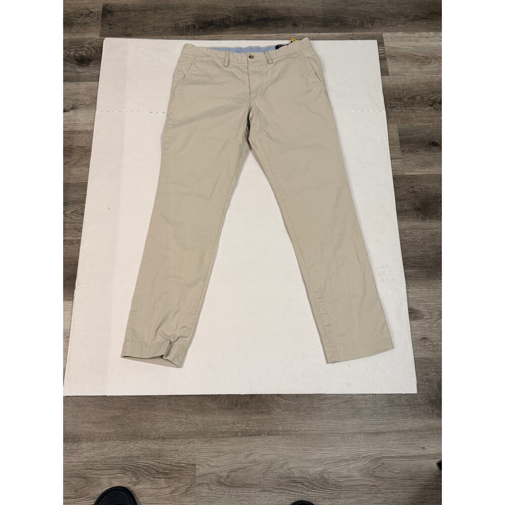 Polo Ralph Lauren Stretch Slim Fit Chino Pants Mens 33x32 Khaki Beige